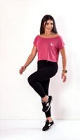 Blusa cropped 100% poliamida