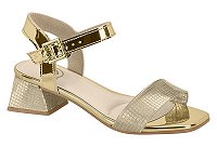 Sandalia Infantil Molekinha Saltinho Bloco  Dourado