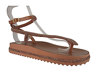 Papete Fivela Littz Tiras Strass Cobra Cobre