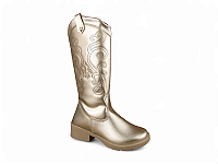 Bota Infantil Montaria Fuffy Cano Alto Detalhe Estrela Ouro
