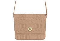 Bolsa Feminina Moleca Trasversal E Fecho Metálico Nude