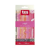Lápis de Cor Vibes - Tons Rosé - 12 Cores + 1 Lápis 6B - Tris