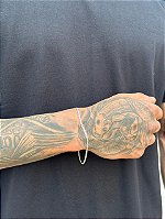 Pulseira Masculina de Prata 925 Legitima Grumet 2mm 21cm