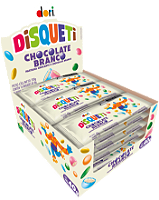 DISQUETI CHOCOLATE BRANCO DORI CX18UNDS/40G