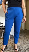 CALÇA FEM AZUL COM ELASTANO M/44