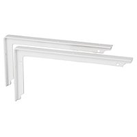 Suporte Prateleira Pia em L 50 Branco Par