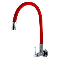 Torneira Cozinha Parede Bica Movel e Flexivel 5/8" Red Vitacor 1/4v Alfa