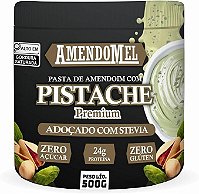 Pasta de Amendoim com Pistache 500g - Amendomel