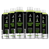 Kit 6x Tinta Spray Fotoluminescente 400ml PRO MTN