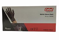 Luvas Preta de Nitrilo COLAD caixa com 60UNI. - TAM M