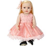 BONECA BEBE REBORN LAURA BABY LISA 18" 100% VINIL