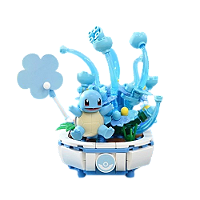 Squirtle Series Pokémon Plantas Suculentas - Blocos de Montar
