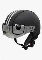 Capacete Bike Coquinho Scooter Elétrica Skate Patins Premium Viseira Silver