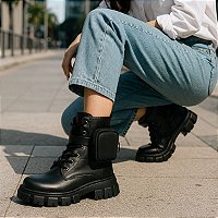 Bota Feminina Tratorada Com Bag