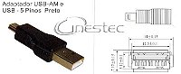 ADAPTADOR USB A MACHO <-> USB MINI 5P MACHO  OFERTA