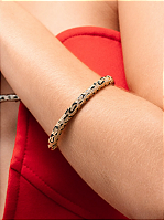 Bracelete com Base Cravejada de Estampa Animal Print folheado em ouro 18k