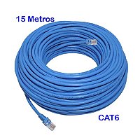 Cabo de Rede Patch Cord CAT6 - 15 Metros