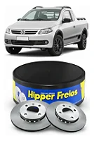 Par Disco De Freio Ventilado Gol Voyage Saveiro G5 1.0 1.6 2008 Em Diante