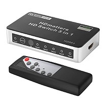 Switch HDMI 2.0 5X1 4K 60Hz HDCP 2.2 Chaveador Switcher c/IR