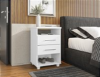 MESA DE CABECEIRA VALENTE - BRANCO BRILHO