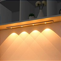 Luminária Barra Led C/ Sensor Presença para decoração bancada luz indireta quadr