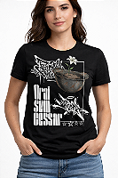 Camiseta Básica Feminina Estampa Flor e Propósito