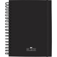 Caderno 01X1 Capa Dura ALL BLACK SMART 80F.C/ELASTICO