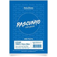 Bloco para Rascunho C/PICOTE S/PAUTA 112X156MM 50F PCT.C/10