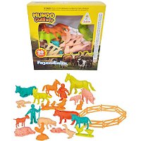 Miniatura Colecionavel Fazendinha C/20 Figu. e Cercas