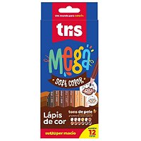 Lapis de COR Triangular Mega SOFT TONS de Pele 12CORES PCT.C/06