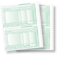 Formulario Continuo Impresso Recibo Pagto LAB02 2VIAS Verde CX/2000