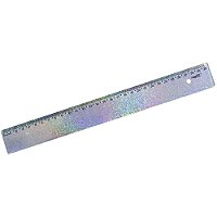 Regua de Poliestireno NEW Line Holog.glitter 30CM PCT.C/10