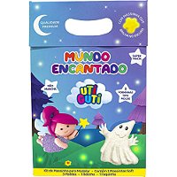 Massa para Modelar Criativa KIT Mundo Encantado Utiguti 8P