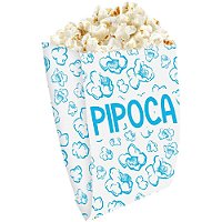 Embalagem para Alimentos Saco Fundo Pipoca 18X11X5CM PCT.C/100