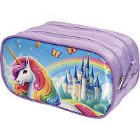 Estojo Duplo Unicornio Castelo Encanta. (S)