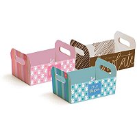 Cesta de Papel Pascoa Caixote G 25X19X10CM (S PCT.C/10