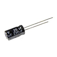 Capacitor eletrolítico 220uF x 25V