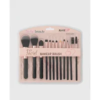 Kit 12 Pincéis Sweet Beauty – Facial MakeUp Brush - Cores Sortidas