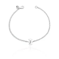 Pulseira feminina Prata Personalizada com um filho e nome