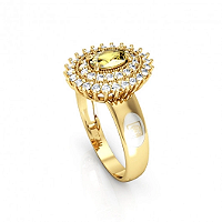 Anel Formatura feminino Oval Grande - Ouro 18K