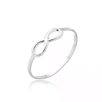 Anel Infinito feminino milimatista - Prata 925