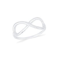 Anel infinito feminino minimalista - Prata 925