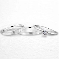 Par de Alianças de Namoro Prata 950 Tess 2mm