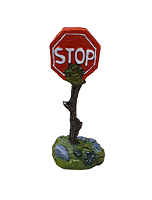 Placa STOP Enfeite para Aquários