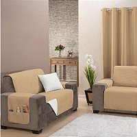 Protetor de Sofá Padrão 2 e 3 Lugares Impermeável 100% Poliéster