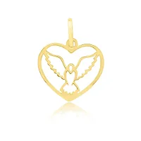 Pingente Divino Espírito Santo ouro 18k coração G