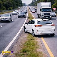 204 - Não aguardar no acostamento a oportunidade de cruzar a pista