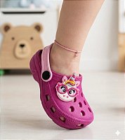 Babuche Infantil Unicórnio pink Menina Super Leve e Confortáveis Antiderrapante