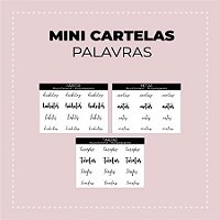 Mini Cartela de adesivos Palavras