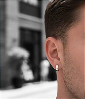 BRINCO ARGOLA LISA 3MM MASCULINO EM PRATA 925